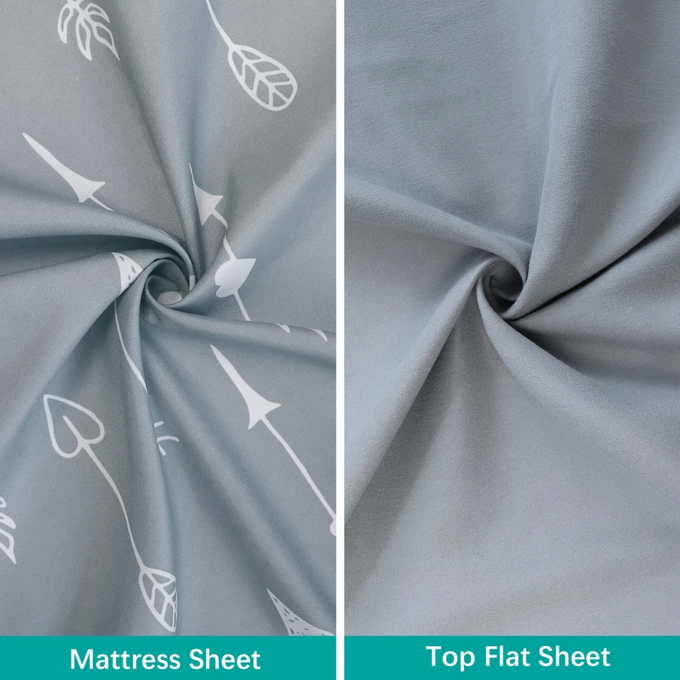 幼儿床单 3 件套婴儿床床单套装幼儿床透气柔滑柔软 — 第 2/4 张图片