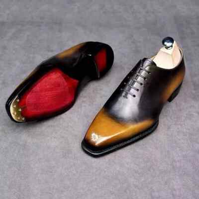 Kaufen Sie handgefertigte, rahmengenähte Oxford-Schuhe aus echtem schwarzem und