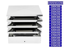 ALLINOX Terminale Architettonico Acciaio Inox Canna Fumaria Comignolo Quadro