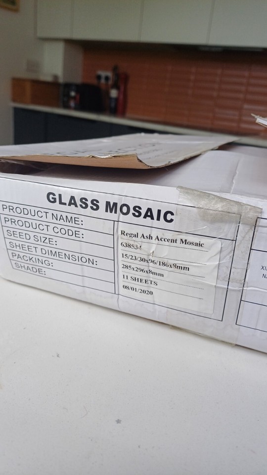 Topps Tiles Regal Ash Glass mosaic grey bathroom tiles For Splashback