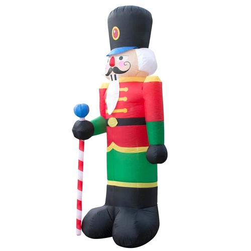Nussknacker Soldat Weihnachtsmann Aufblasbarer 240cm Schneemann Außen LED Deko - Bild 9 von 11