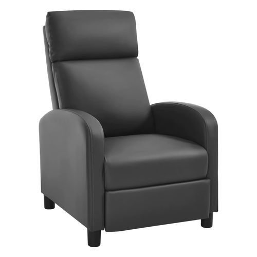 Poltrona Reclinabile Imbottita in Ecopelle/Lino Con Funzione Reclinabile Ergonom - Foto 3 di 13