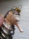 SUMMER GLASS ORNAMENT SEAHORSE RAZ IMPORTS BEACH BEADED GLITTER OCEAN FROSTY NEW — photo 5