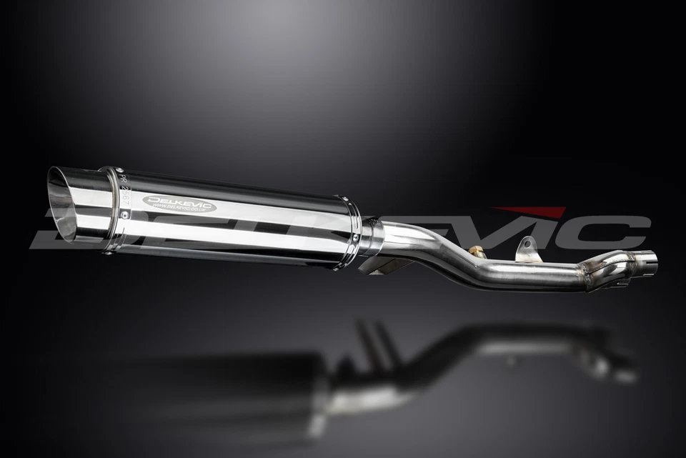 本田 NT700V Deauville 2006 - 2015 一脚蹬 14 英寸圆形不锈钢排气消声器套件 — 第 3/4 张图片