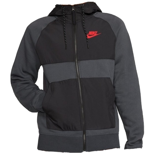 nike hybrid full zip hoodie black