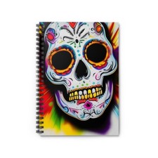 Sugar Skull Spiral Notebook - Ruled Line