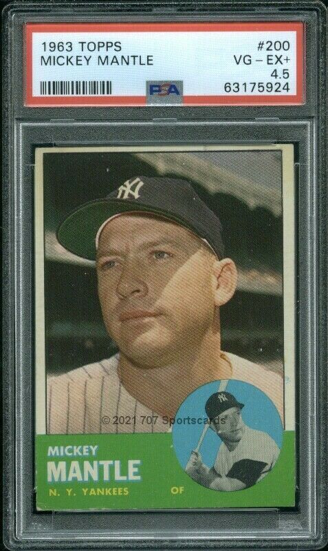 1963 Topps 200 Mickey Mantle PSA 4.5 (5924)