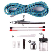 Dual Action Airbrush Set 0.2mm/0.3mm/0.5mm Needle Air Brush Spray Gun Paint Art
