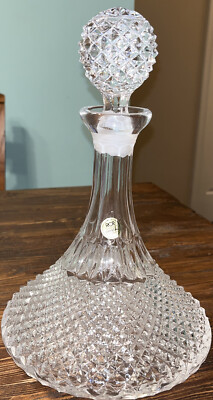 Royal Crystal Rock (RCR) Genuine Lead Crystal 24% Decanter from