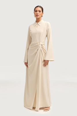 Brand new veiled collection Tamara Wrap Dress in Stone, size 54 