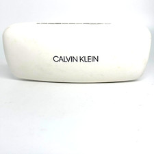 Calvin Klein Sunglasses Eyeglasses White Hard Clam Shell Case Used