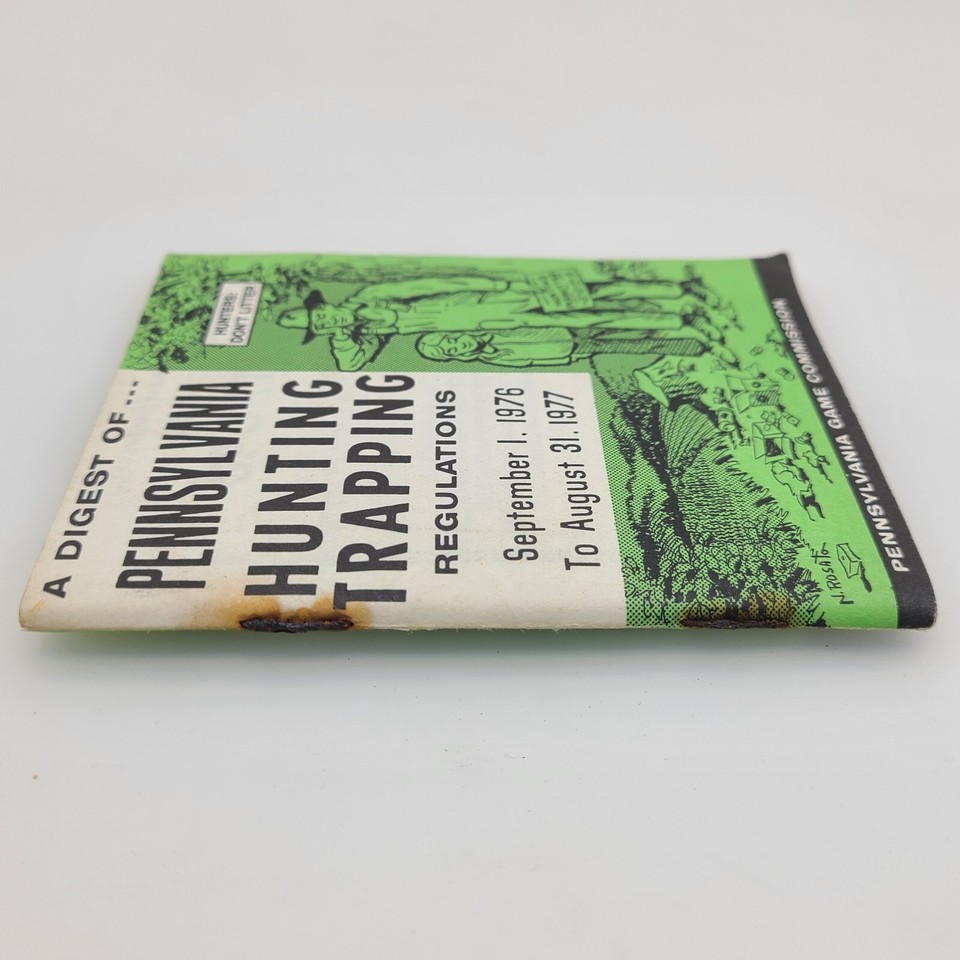 197677 Pennsylvania Hunting Trapping Regulations Hunter Booklet Cover