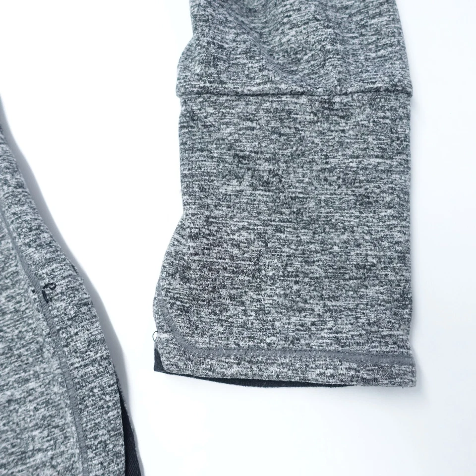 Sudadera Mandarina Mujer Mediana Gris Jaspeado Elastizada Manga Raglán Dobladillo Redondo Foto 4 de 4