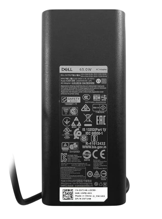 NEW OEM DELL 65W Type-C/USB-C Charger Adapter For Laptop Chromebook VT148 WMDHR - Image 2 of 3