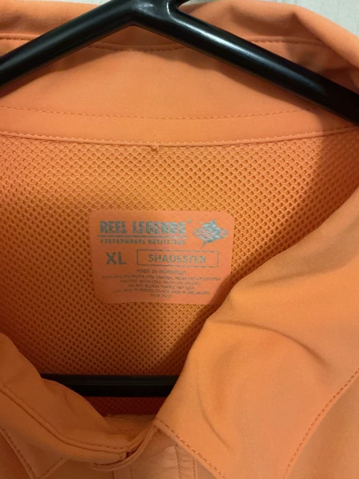 Camisa de pesca Reel Legend coral manga corta para hombre talla XL A852 Foto 2 de 3