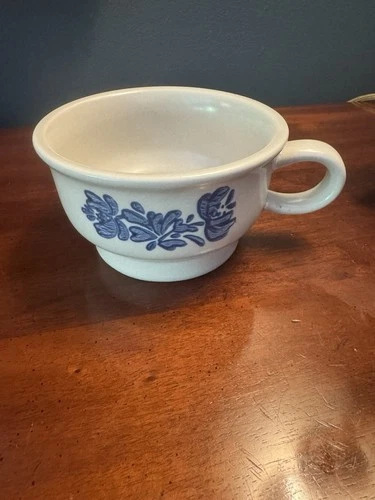 Vintage Pfaltzgraff Yorktowne Flat Coffee Cup Soup Mug Bowl W/Handle Single