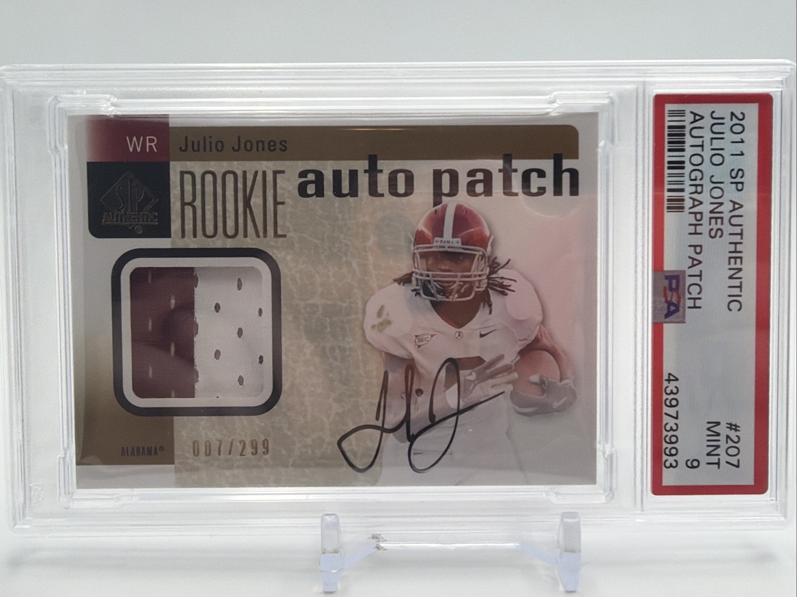 Julio Jones SP Authentic #207 Autograph Patch