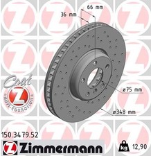 ZIMMERMANN 150.3479.52 Brake Disc for BMW