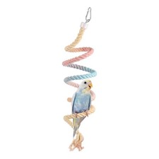 Bird Rope Perch Swing Bird Spiral Rope Perch 59 Inch Colorful