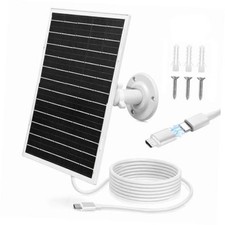 Solar Panel for Security Cameras, Waterproof Outdoor Solar Charger with 8W