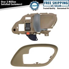 Tan Interior Inside Door Handle w/ Bezel Passenger Right RH for Chevy C/K Truck