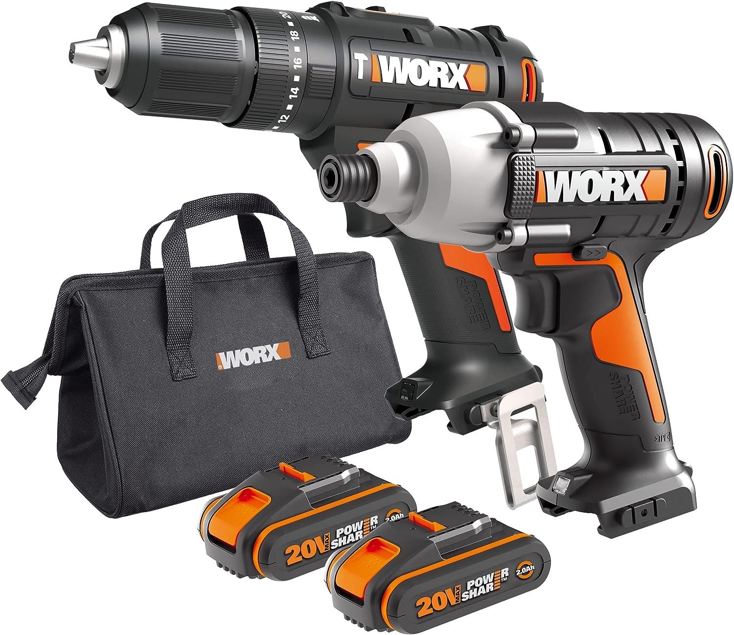 B&Q -  Combi Drill & Impact Driver Twin Pack With 2 X 2.0Ah Batteries & Charger Wx902 - Image 3