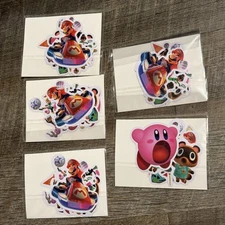 5x Nintendo Character Sticker Set Limited Promotional Item - Switch - 30 Sticker