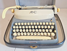 1958 AMC Alpina SK24 Typewriter with case West Germany.  Works! Beautiful! thumbnail