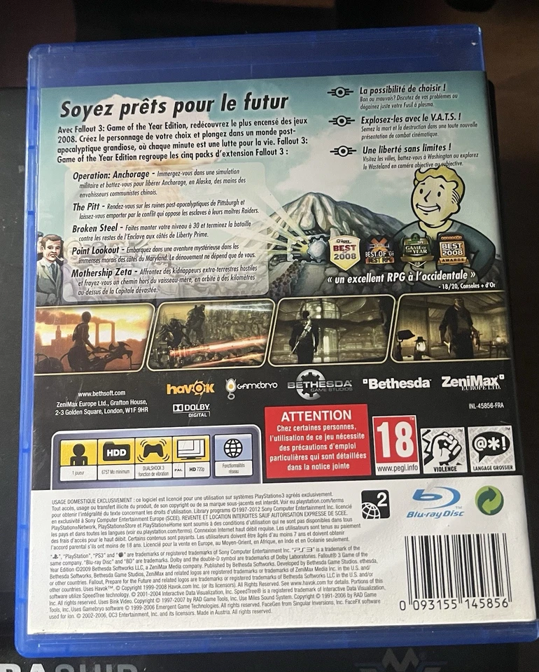 Fallout 3 Game of the Year Edition PS3 Complet PAL FR Sony PlayStation GOTY DLC - Bild 4 von 4