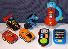 Vtech Interactive Toy Lot Go Go Smart Wheels Vehicles T Rex Flashlight  More