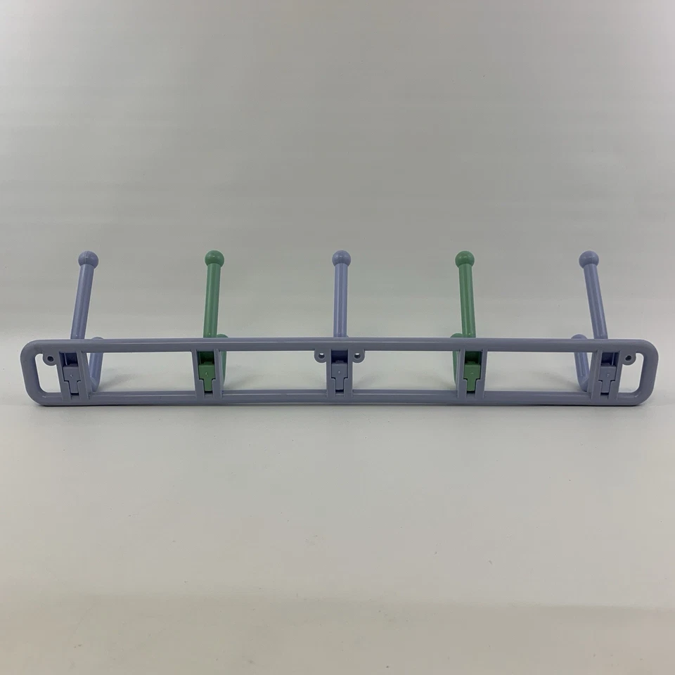 Ganchos montados en la pared de plástico verde pastel vintage toallero sombrero perchero MCM Foto 4 de 4