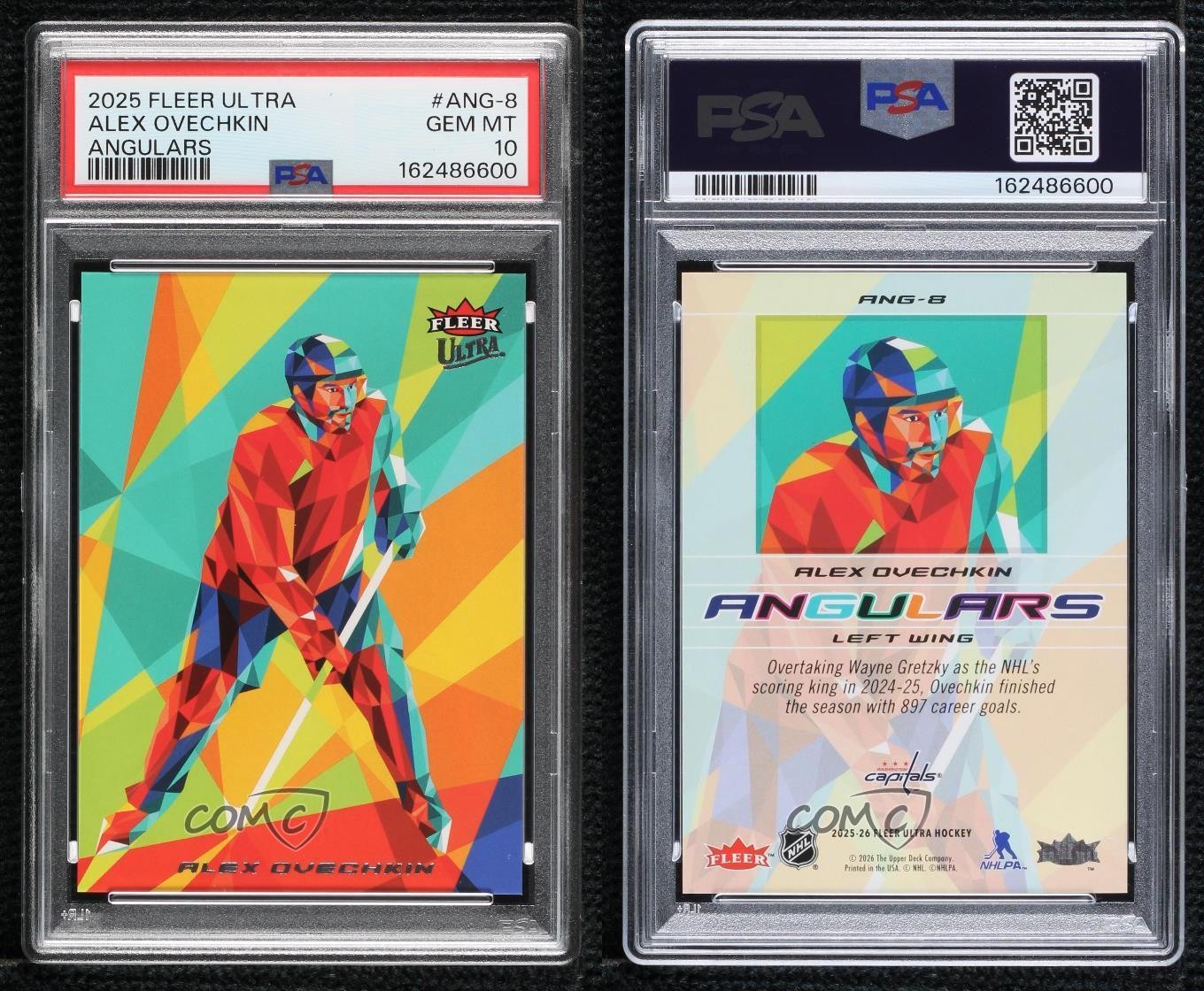 2025-26 Upper Deck Fleer Ultra Angulars Alex Ovechkin #ANG-8 PSA 10 GEM MT view 3