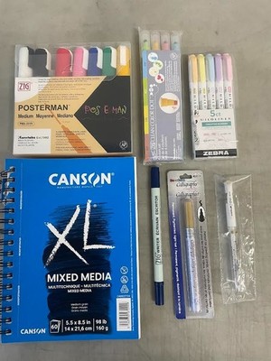 MARKER ART BUNDLE CANSON XL MIXED MEDIA 5.5X8.5  PAD INCLUDED