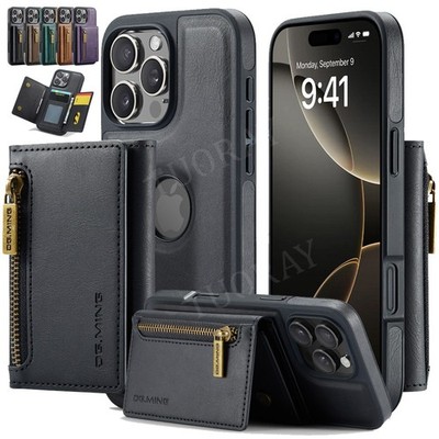 Handy Tasche Für iPhone 17 16e 16 15 14 13 12 Pro Max Leder Wallet Schutz Hülle