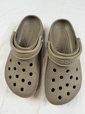 Crocs Classic Clogs Size Women 5 Men 7 Unisex Brown/grey A040425