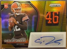 2025 Prizm Shedeur Sanders Rookie Patch Auto (RPA)- True Gold /10 (1st On Print)