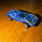 Vtg HOT WHEELS REDLINE 1969 BUZZ-OFF -Blue With Yellow Stripe - Black Base