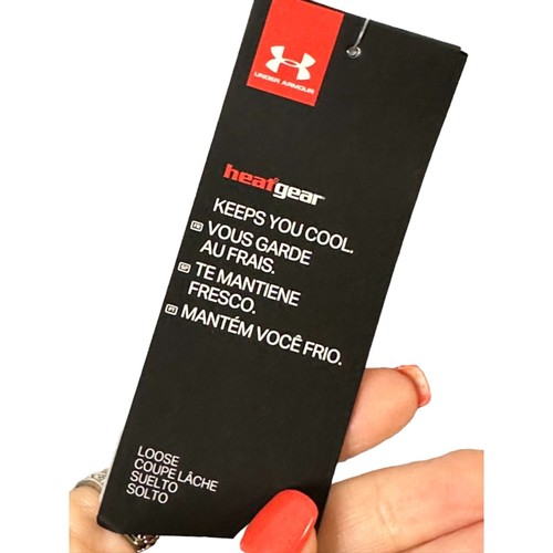 Under Armour Heat Gear Loose Fit Gray RacerBack USA Tank Top Girl's Small NEW - Picture 5 of 6