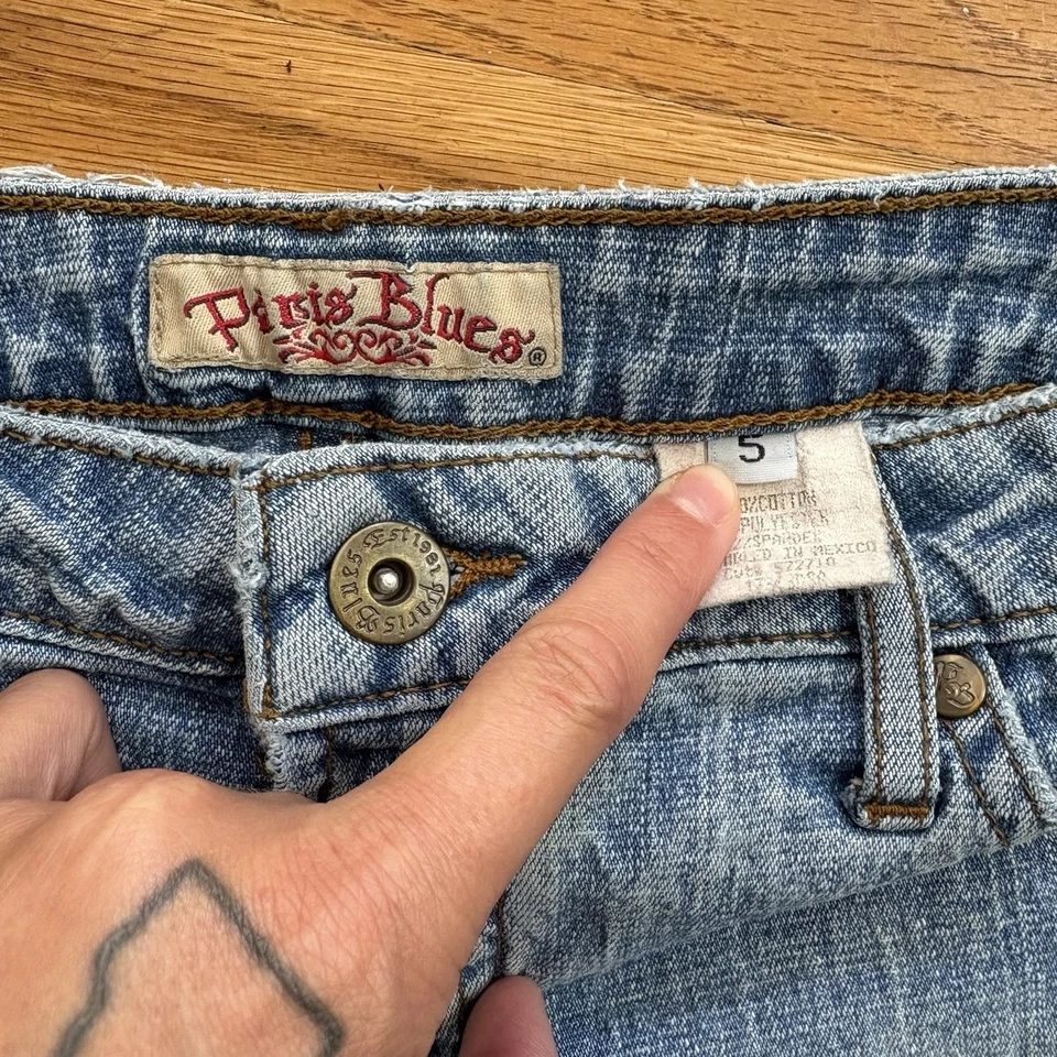 Paris Blues Women's Denim Shorts, Size 5, Blue, Vintage Y2K - Image 2 of 4