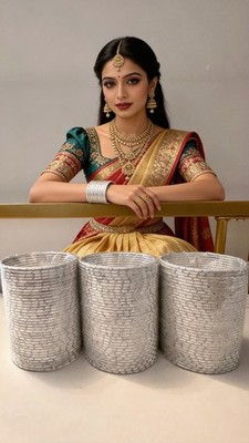 Beautiful Bangles Silver / White for Party / Function / Event / Casual Wear Matc