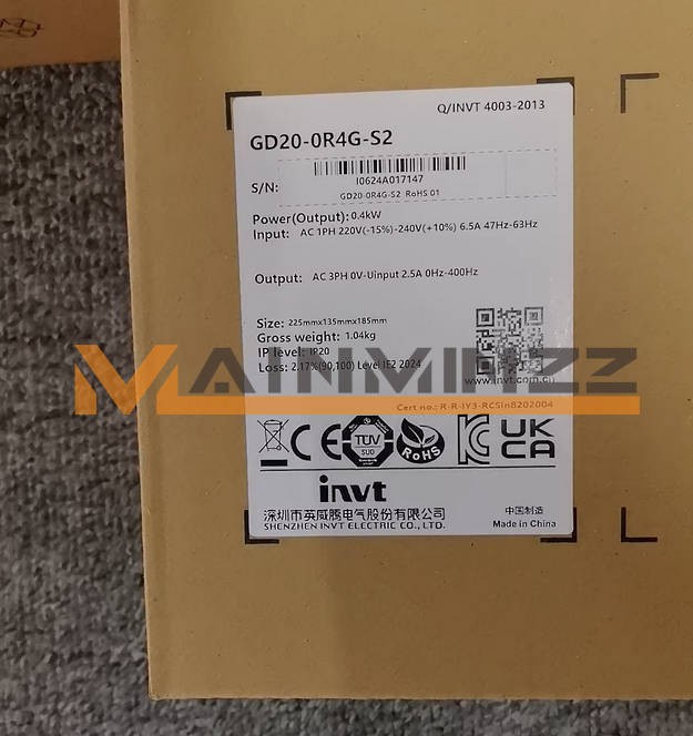 1PC INVT Inverter GD20-0R4G-S2 220V/0.4KW New