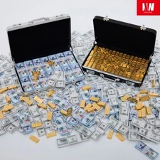 Diorama 1:12/18 Suitcase Play Money Banknotes Gold Bar Dollhouse Garage Prop Toy