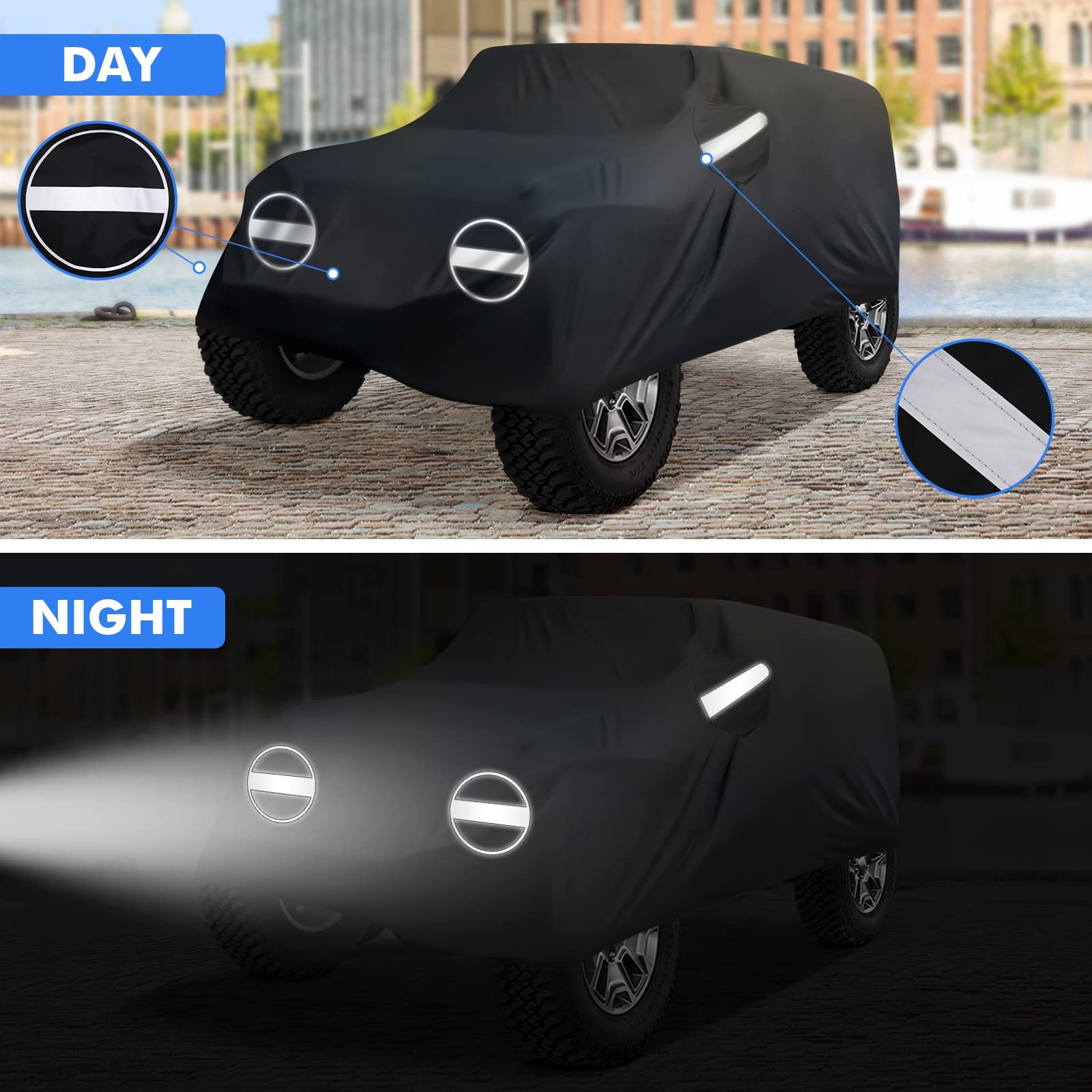 Neverland Waterproof Car Cover for Jeep Wrangler 2-Door All Weather Sun Rain UV thumbnail 2