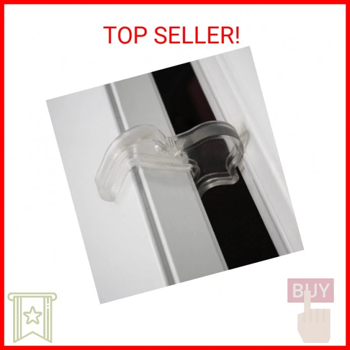 Protector de pellizco de puerta KidKusion | Paquete de 2 | Transparente | Protectores de dedos de seguridad para bebés | Du Foto 2 de 2