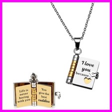 Valentines Day I Love You Gifts for Her to My Wife Necklace from Husband Book...
