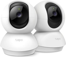 TP-Link Tapo 2K Pan/Tilt Security Camera Night Vision Built-In Siren (Pack of 2)