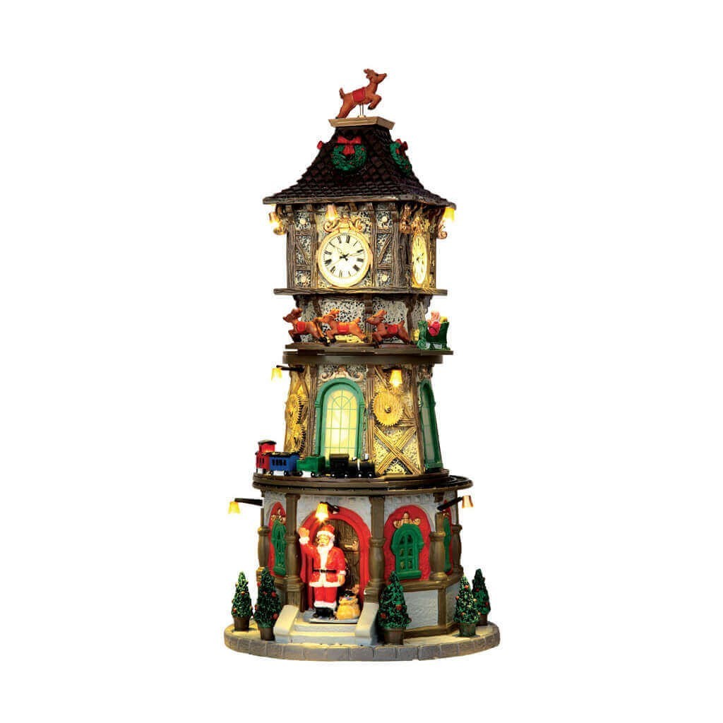 LEMAX 45735 Christmas Clock Tower incl. Adaptor 74254, 550mA White