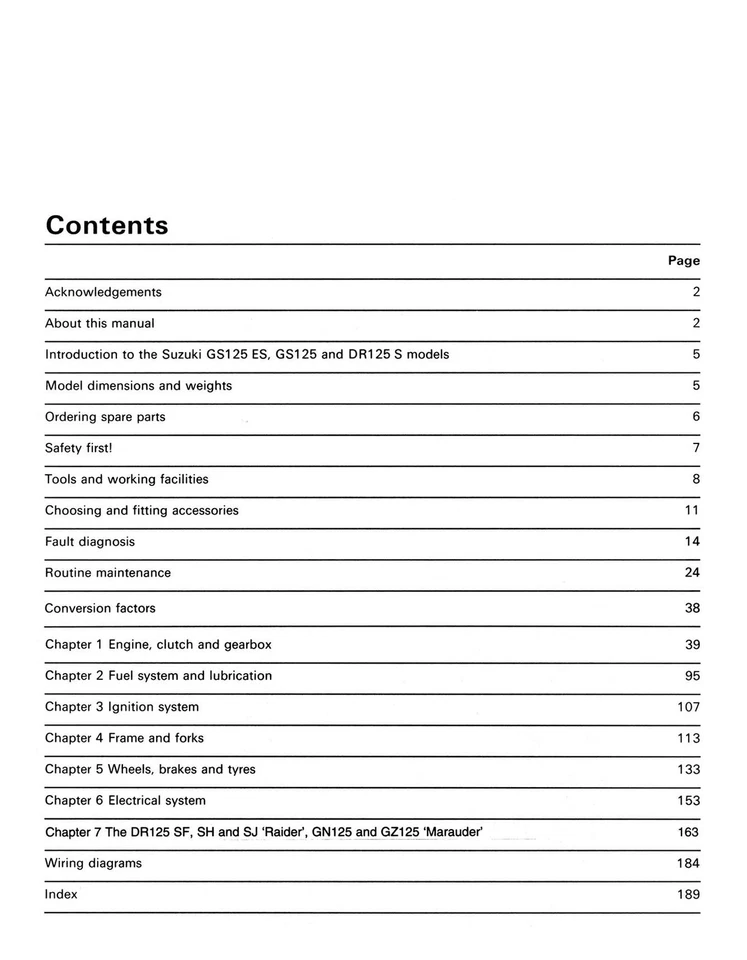 Suzuki GS, GN, GZ & DR125 Singles (1982-2005) Haynes Repair Manual - Image 3 of 4