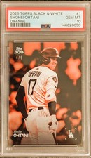 2025 Topps Black & White Shohei Ohtani Orange/5 SSP *PSA 10 GEM MINT
