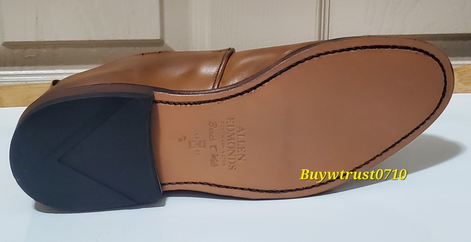 New Allen Edmonds Factory Second Plymouth Single Monk Strap Brown Shoes 7.5 E image 7